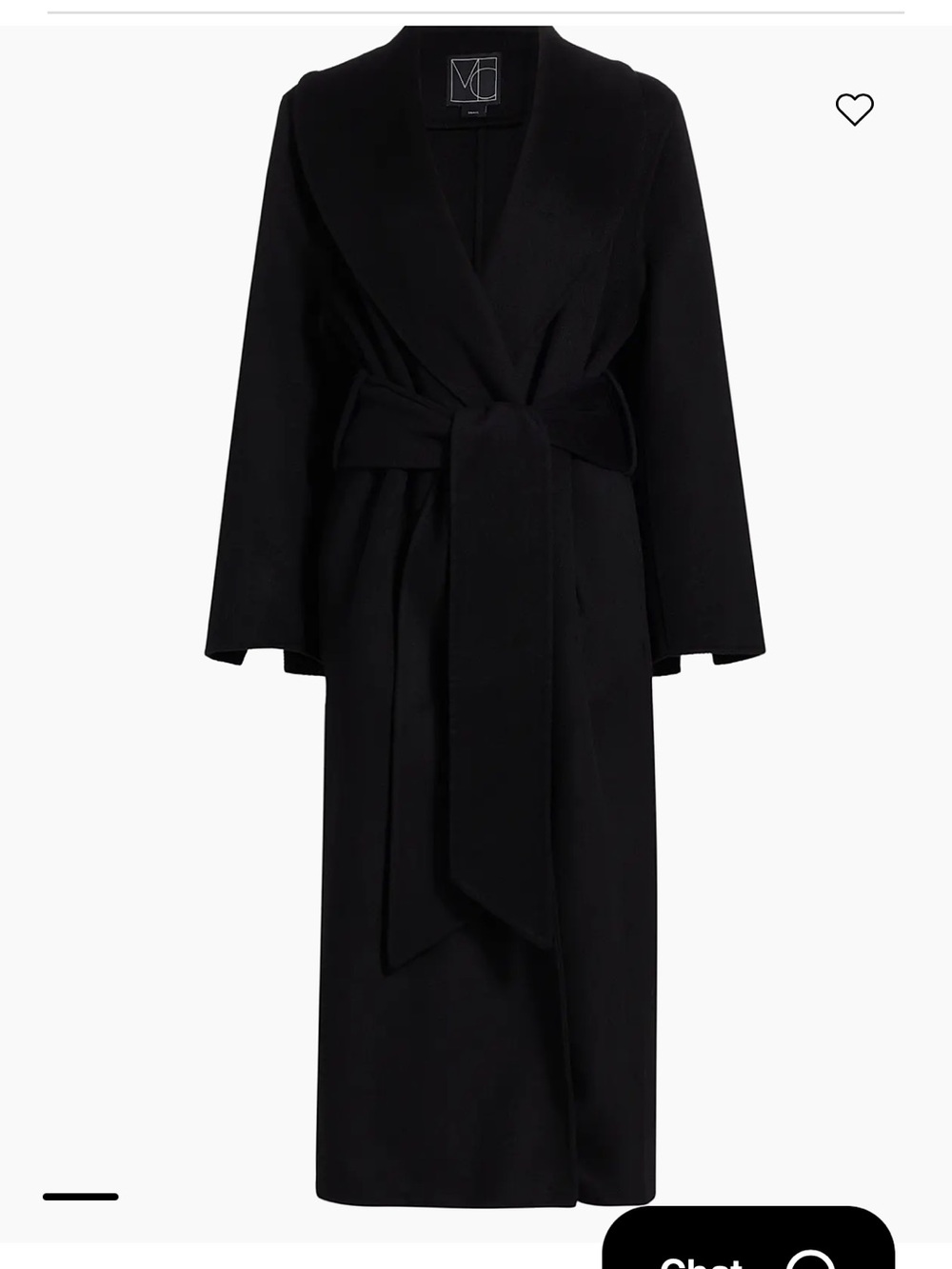 Sleek Black Long Belted Robe Coat